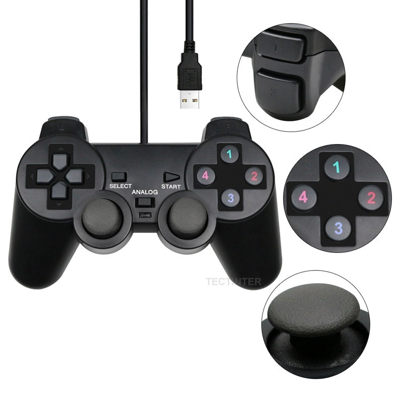 Источник производителя USB геймпад PS2 208 PC конец геймпад Выход Выход