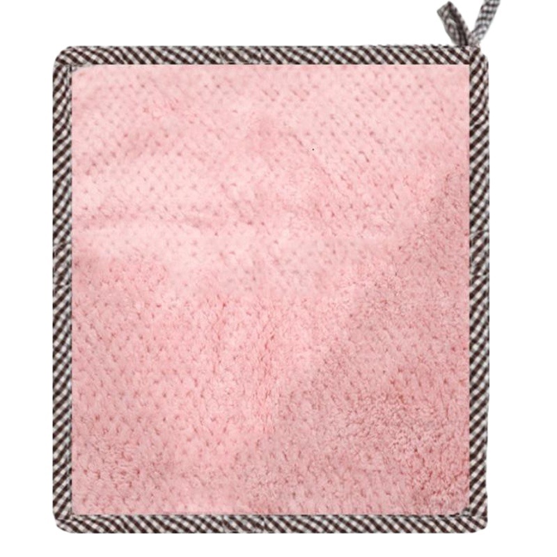 H602 colgando toalla de mano de lana de coral piña patrón Toalla de limpieza sin pelusa trapo absorbente paño de limpieza