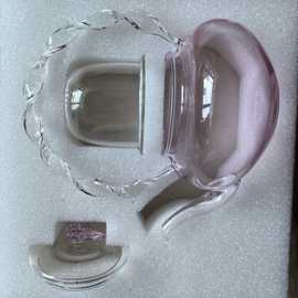 高硼硅玻璃茶壶蝴蝶雅致玻璃杯圆形双创意茶具家居礼盒创意礼盒