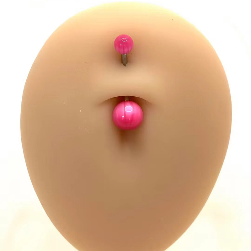 Fashion Multi-color Cat-eye Piercing, Button, Navel Ring, Basic Classic Jewelry With Zircon Easy To Wear_voghion.com