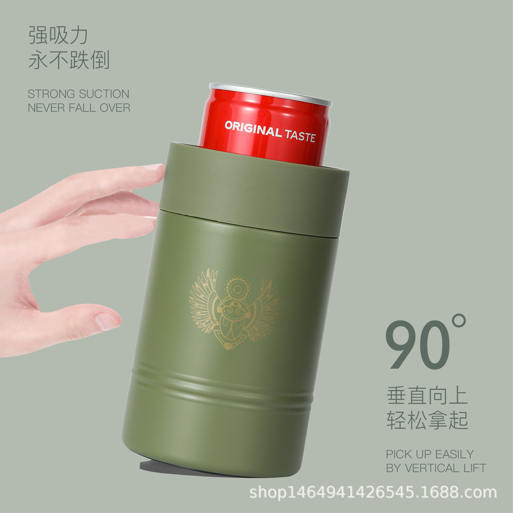 新款热卖小号双层真空不锈钢保温不倒饮料啤酒保冷罐12oz