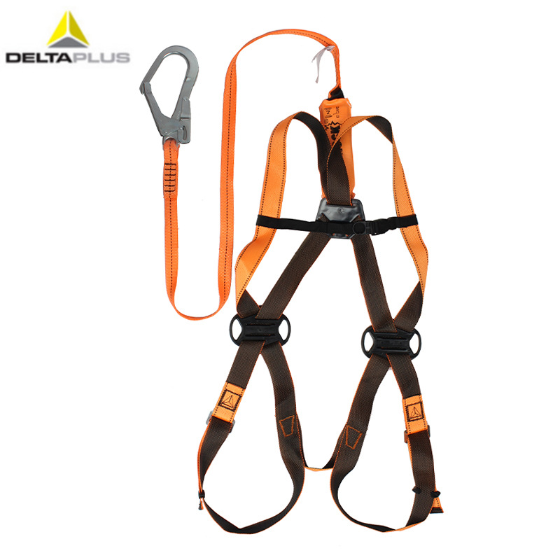 代尔塔 506101 经济型全身式防坠落套装大挂钩缓冲安全带