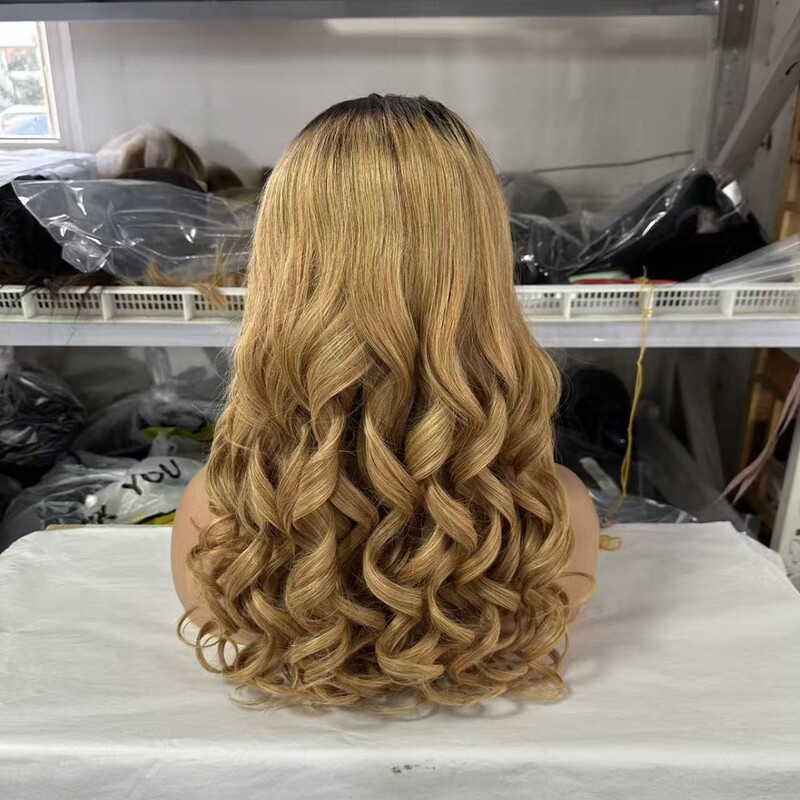 Cross-Border European, American, and African White and Black Women's Assembled Wig Set, Long Curly Hair, Full Real Hair, Front Lace, Foreign Trade Wig