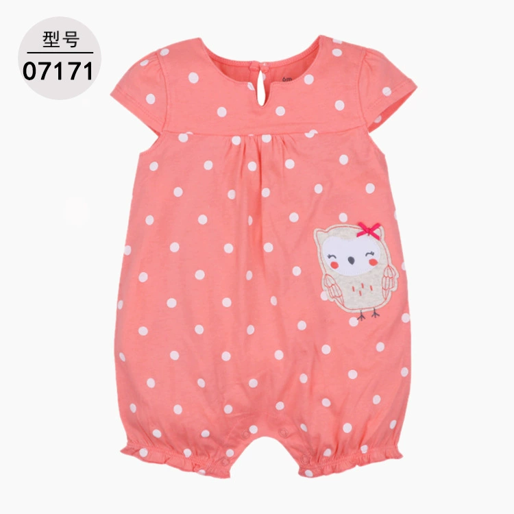 Детский комбинезон с короткими рукавами (Carterbaby), унисекс хлопковая ткань улитка, размеры 6–24M