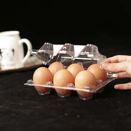 6枚装中号塑料包装鸡蛋盒透明防摔鸡蛋包装盒6枚装鸡蛋收纳盒蛋托