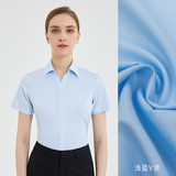Màu xanh nhạt ngắn tay nữ cổ chữ V