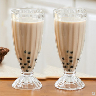 Internet celebrity high foot ice cream cup dessert ice cream cup yogurt pudding cup creative ins milkshake cold drink glass