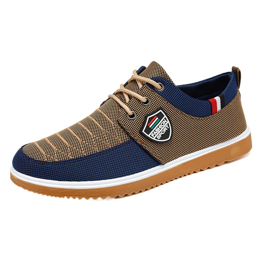 2026 Large Size Old Beijing Cloth Shoes for Men, Versatile Work Shoes, Casual Sneakers, Korean Style Men's Shoes, Fashionable Lace-Up Casual Shoes