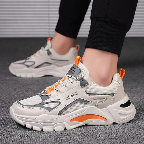 Douchuan spring new casual sports men's shoes Korean style versatile trendy student dad shoes men's thick-soled orgasm-enhancing shoes
