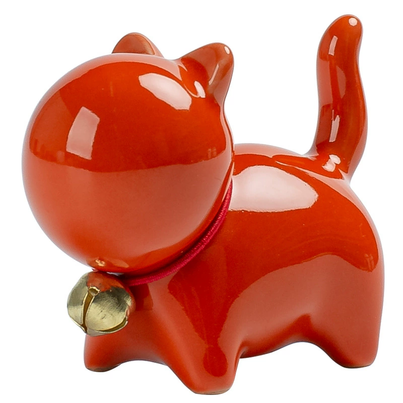 Micro landscape, ceramic cute table accessory, tea set with accessories, kitten, cat