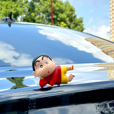 Car rear Cuihua village flower crayon small new car ornaments decorations car roof doll electric car doll (Car ornaments) - side-lying-xiaoxin-85cm-contains-traceless-glue