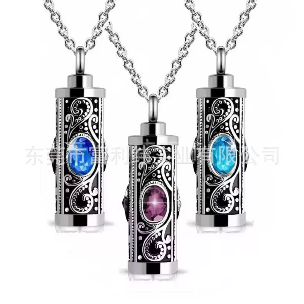 Новое двенадцатиколорное колье-кулон Amazon с камнем по знаку зодиака, открывающееся, с отделением для праха и бриллиантовым кулоном-урной.