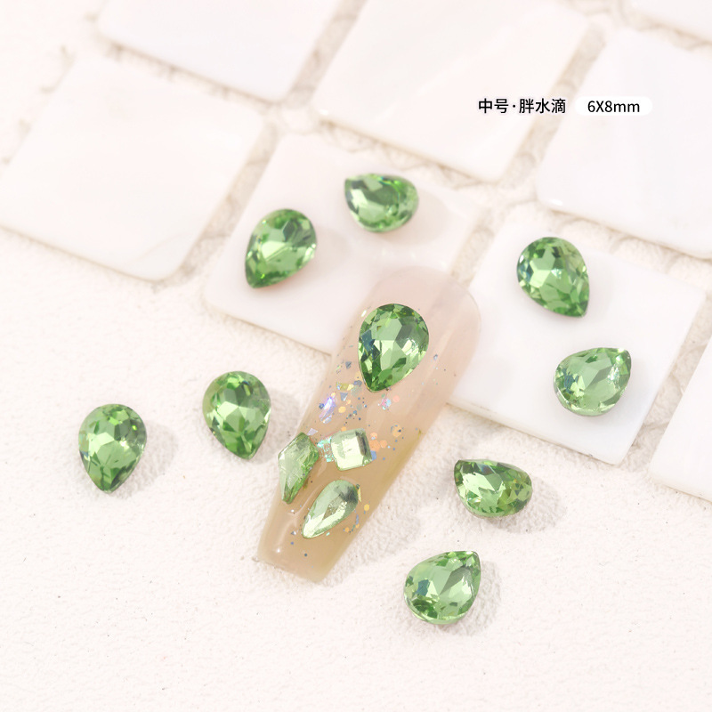 [팻워터드롭·미디엄]6x8mm 싱글