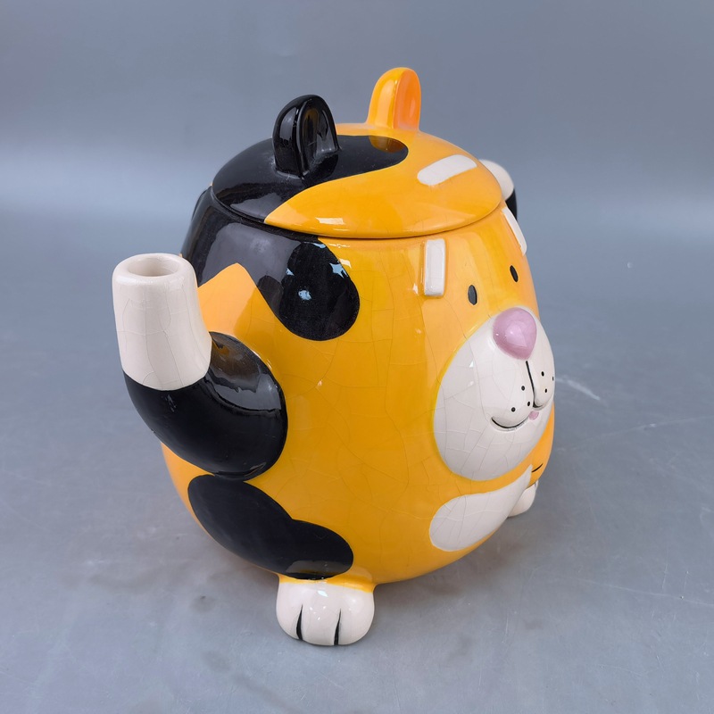 Cerámica linda Shiba Inu tetera nube blanca cerámica dibujos animados 3D estilo animal hervidor cafetera vajilla de Navidad