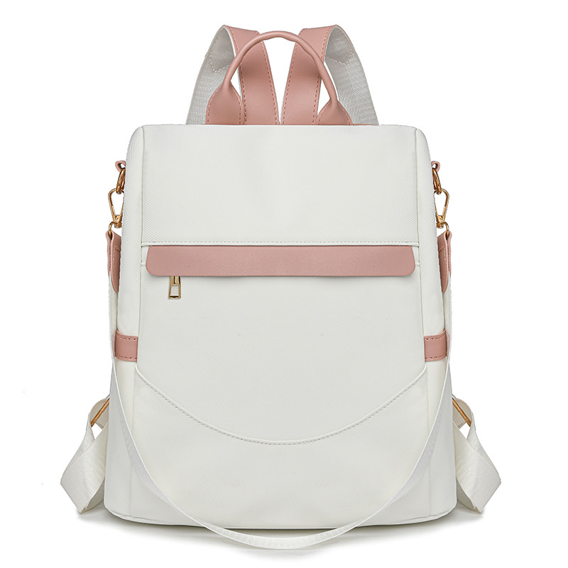 Nueva mochila antirrobo para mujer, mochila de cuero retro para mujer, mochila informal de gran capacidad multicompartimento al por mayor