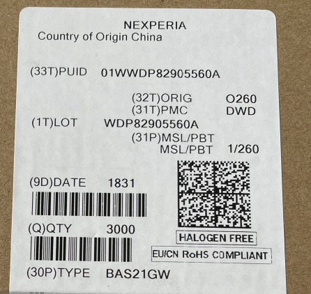 硅肖特基势垒二极管 车规级 BAS21GW  BAS21H  BAS16GW SOD123