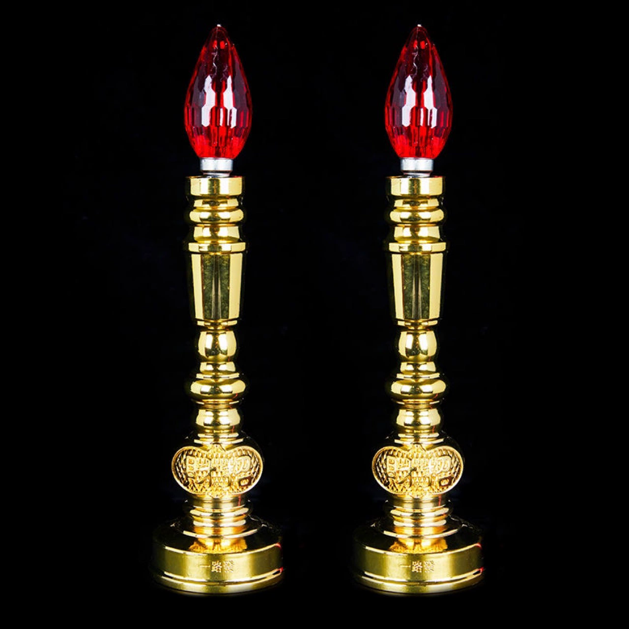Светодиодная подсветка из медного сплава Подключите свечу Свет лампа для внутреннего подсветки Будды Электрический подсвечник Длинный свет лампы Будды