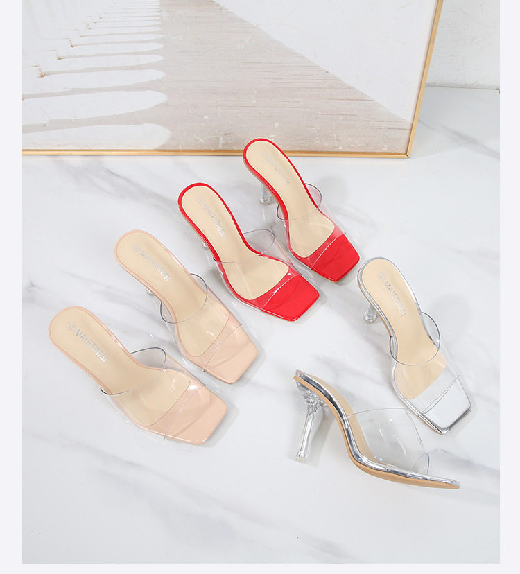 Dép sandal nữ mũi cá gót nhọn cao 6–8 cm phong cách hiện đại — Màu bạc, Màu hồng, Màu mơ, Màu trắng chi tiết 29