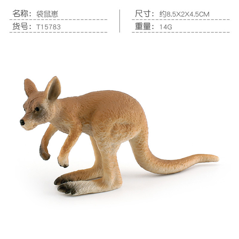 Transfronteriza simulación bosque animal zorro rojo canguro zorrillo zarigüeya hipopótamo Kara árbol oso modelo adornos estáticos