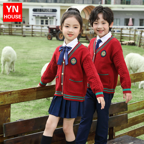 Primary school uniforms, spring and autumn suits, British style kindergarten uniforms, class uniforms, Children's Performance Chorus