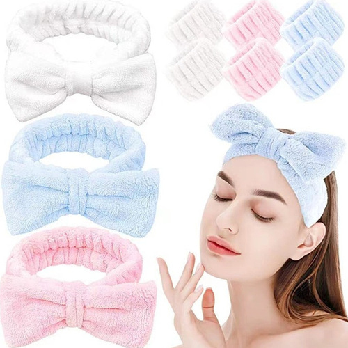 Cute plush face wash wrist strap wash hair band makeup mask anti-moisture sleeve artifact towel hair band headband for women