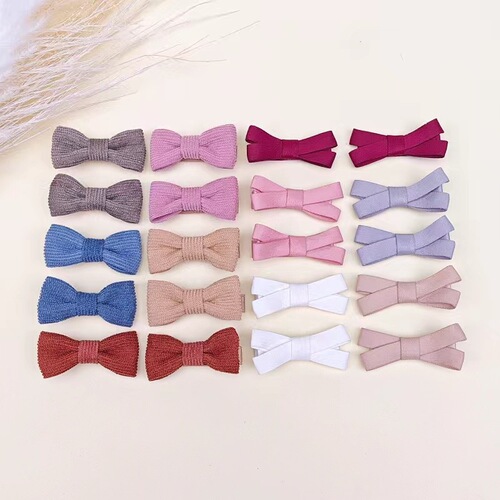 91110 Japanese and Korean baby hairpins, cotton and linen children's hairpins, manufacturer wholesale bow hairpins