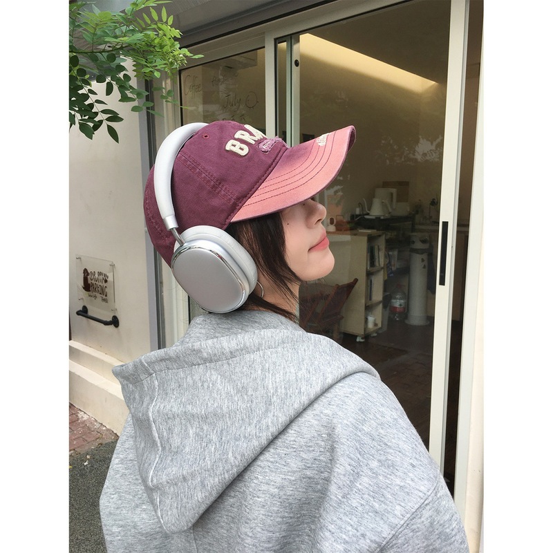 王饱饱美式复古双色棒球帽女甜酷休闲百搭显脸小鸭舌帽新款帽子男|undefined