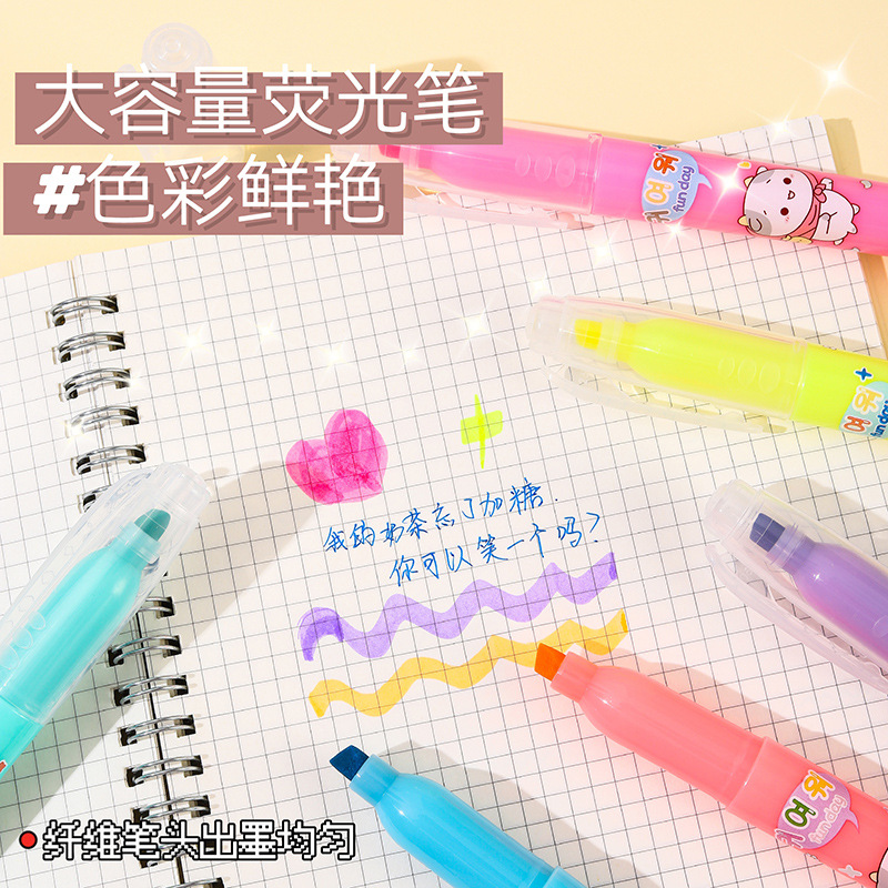 Morandi marcador de color de ojos para estudiantes marcador de cabeza ultra suave de gran capacidad marcador de cabeza diagonal marcador