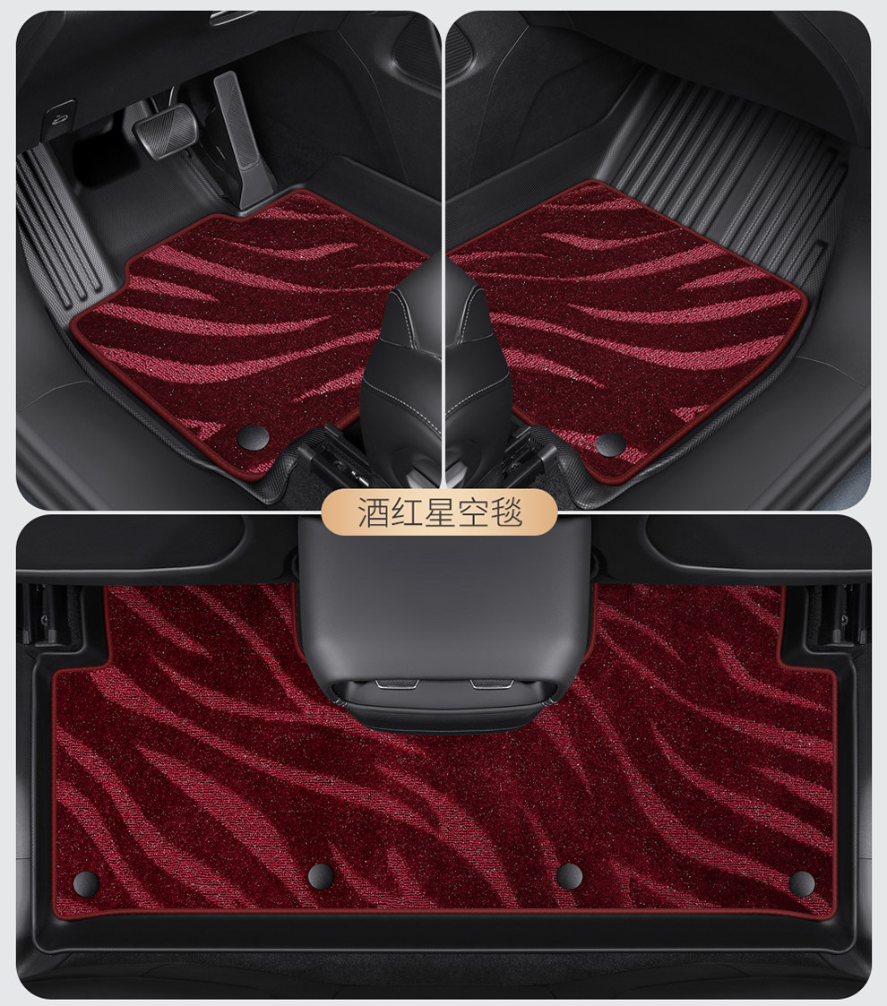 Tpe Car Floor Mats Byd Song Plus Dmi Semi-Enclosed Plus Ev Carpet 21-25 Models High-End Starry Sky Carpet
