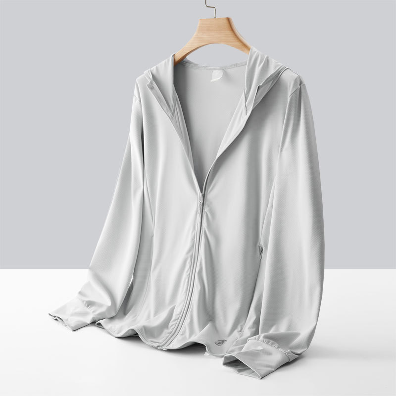 Cross-Border Outdoor Ice Silk Sun Protection Clothing for Women, Summer Cool Uv Protection Sun Protection Jacket, Lightweight and Breathable Sun Protection Clothing for Men