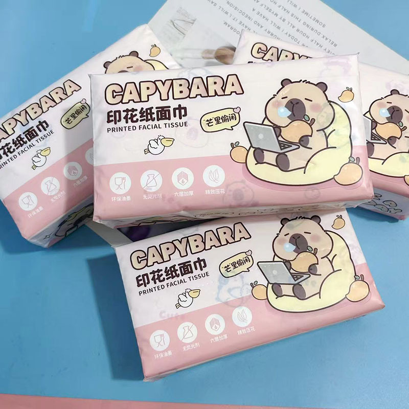 Printed Tissue Paper, Coffee-Colored Capybara Printed Tissue, Large Pack of Facial Tissue, Household Toilet Paper, Napkins, Toilet Paper Printed Tissue Paper, Coffee-Colored Capybara Printed Tissue, Large Pack of Facial Tissue, Household Toilet Paper, Napkins, Toilet Paper