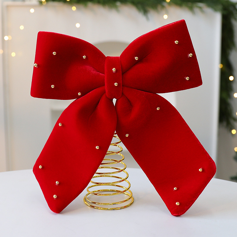 New burgundy velvet tree top star Christmas tree decoration…