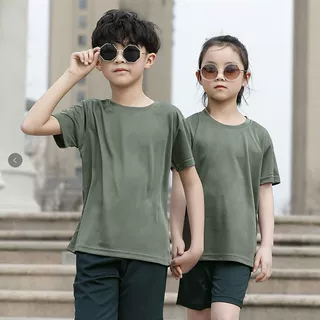 儿童体能服套装短袖夏季T恤学生军训服夏令营拓展训练网眼半袖衫