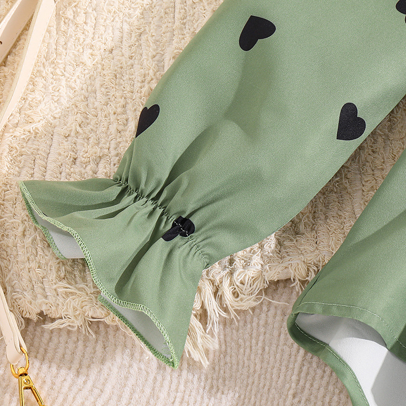 2024 Herbst neue Kollektion von Kinderbekleidung, modisches langes Hemdkleid mit Gürtel und Unterhosen-Set für Mädchen_voghion.com