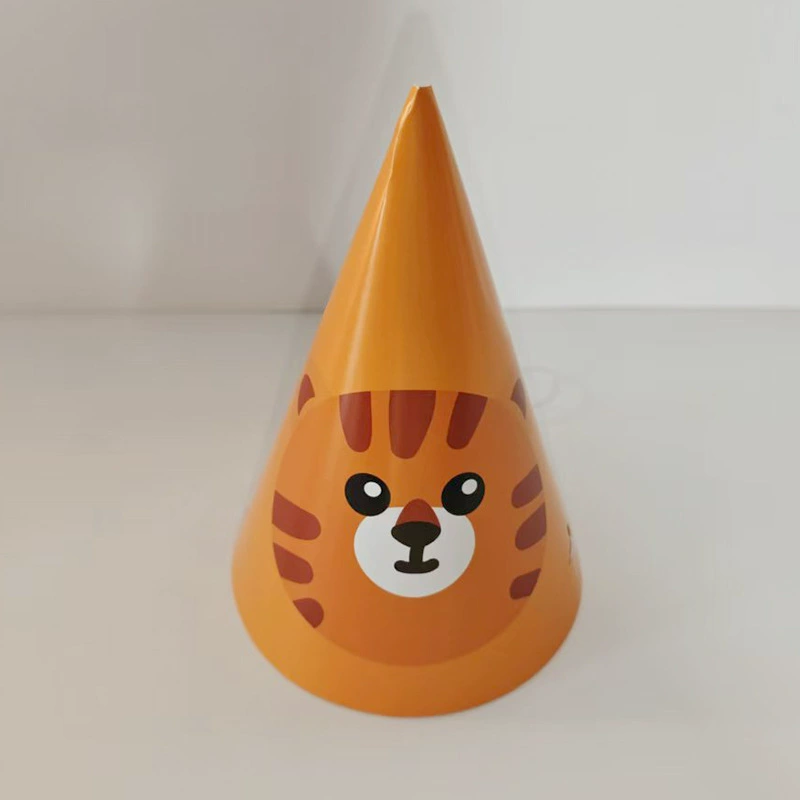Новая Capibala Party Hat бабочка детские мультсериалы День Рождения бумажная шляпа Острый колпак 16 см