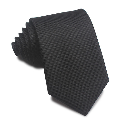 8CM Polyester Tie Wholesale Men's Tie Black Tie Dark Gray Formal Business Wear