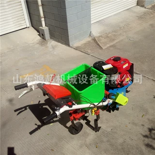 手推玉米播种机施肥播种一体机 三行柴油大豆播种机