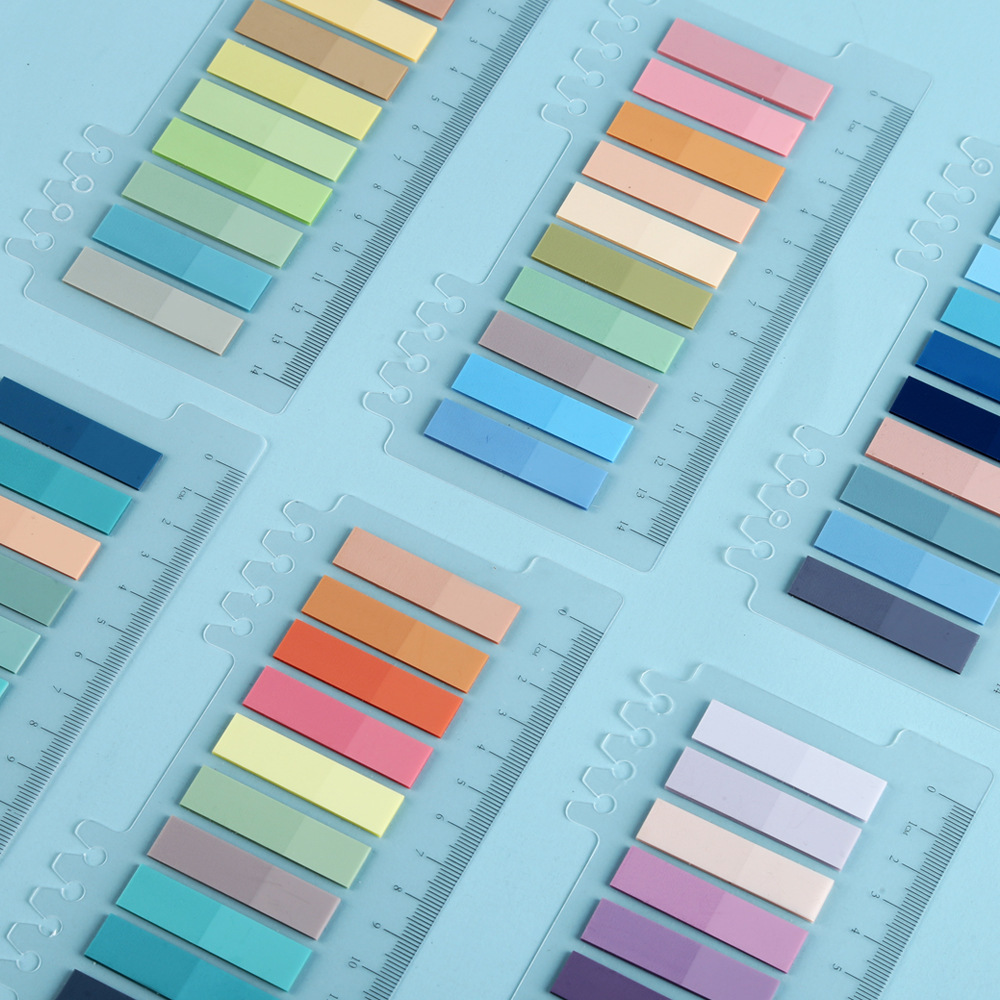 Pegatinas de índice de hojas sueltas de PET de venta caliente Pegatinas de notas adhesivas de color de color de color ins