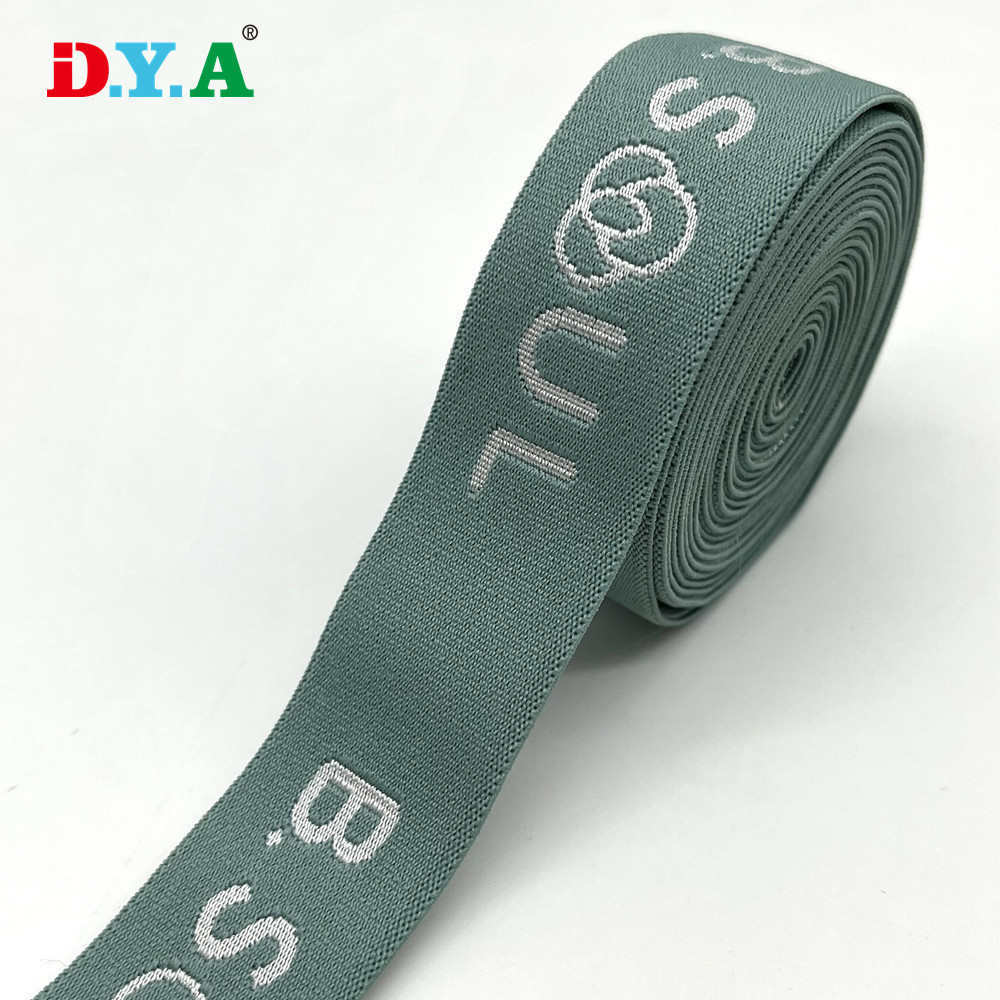 厂家直销尼龙锦纶光丝松紧带丝光提字橡筋锦纶提花松紧弹力带织带