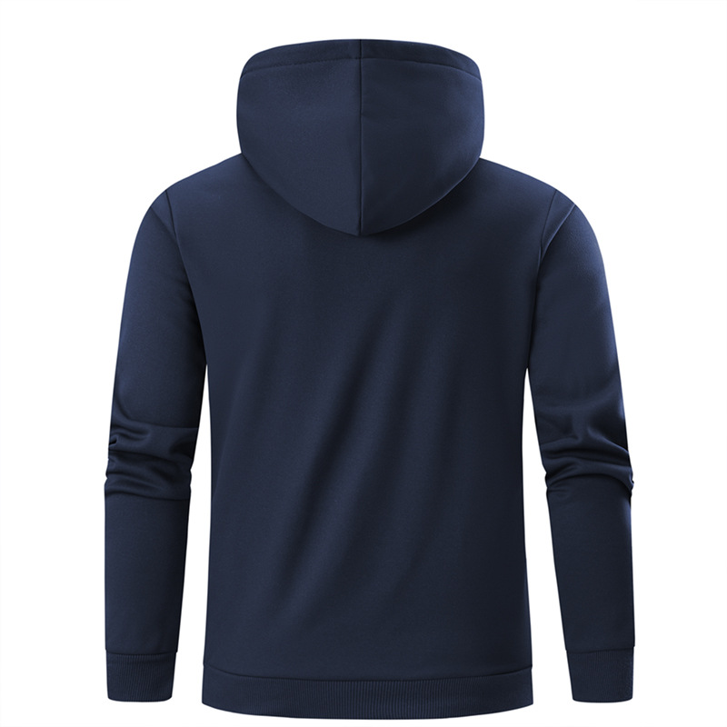 Felpa con cappuccio in pile da uomo con mezza zip e scollo a V – Pullover invernale oversize (S-XXL, 3 colori)_voghion.com