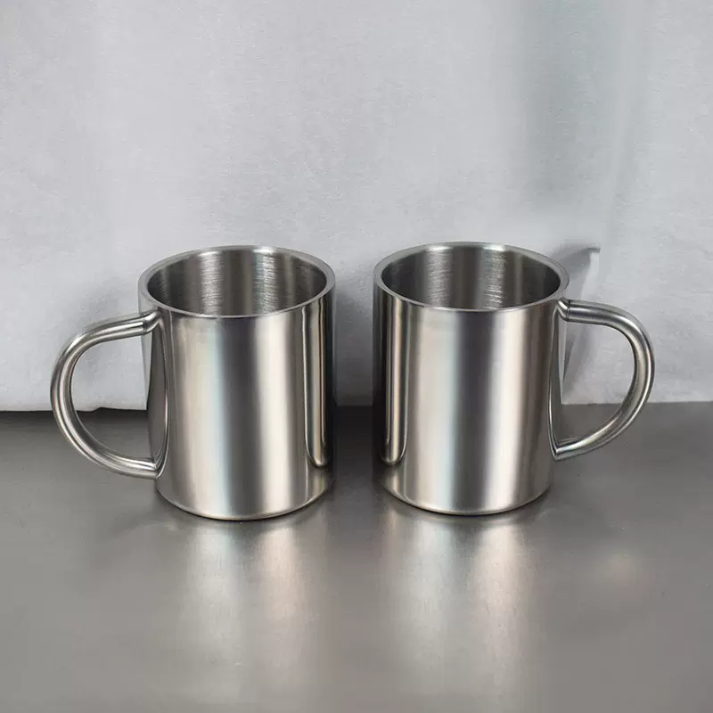 不锈钢茶杯学生幼儿园儿童双层加厚隔热口杯隔热咖啡杯防摔马克杯