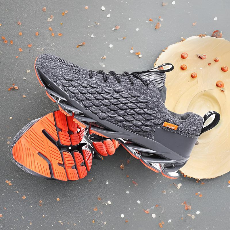 Zapatos de hombre primavera y verano, transpirable y ligero, nuevo estilo coreano, patrón de escamas de pescado, zapatos de malla de hoja, deportes, ocio, zapatos para correr, zapatos de hombre