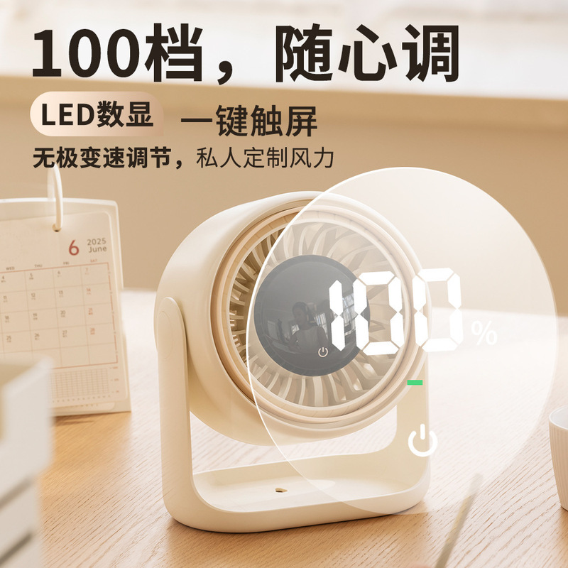 2024 電動ファンファン家庭用小型デスクトップデスクトップタービン空気循環ファンミニテーブルファン小型ファン|undefined
