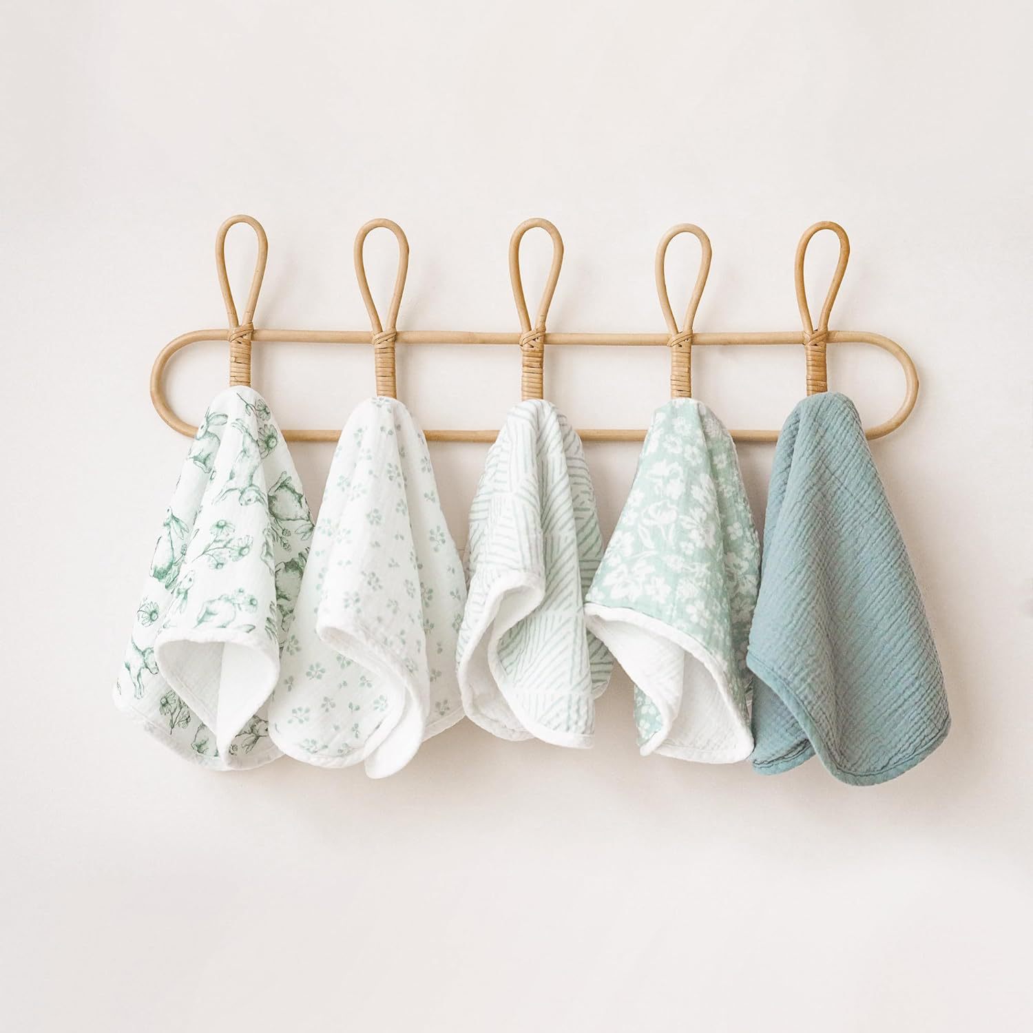 6 piezas de algodón para bebés toallas de saliva de leche para niños toallas de almohadilla de hipo para bebés toallas triangulares Amazon transfronterizas