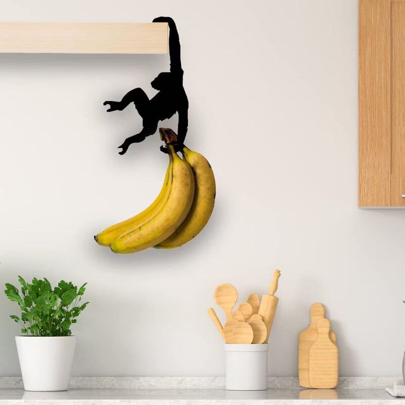 Cross-Border New Orangutan-Shaped Wooden Hooks, Creative Furniture, Decorative Wooden Crafts for Hanging Behind Kitchen Doors