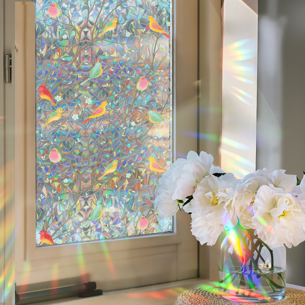 140g Weight Glass paster Home Textiles & Decor Type PVC Material Leaf Pattern Casual, Pastoral Style Casual Pastoral Leaf PVC Glass Paster Wall Art 44