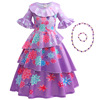 Children's small princess costume, clothing, long skirt, cosplay, with short sleeve