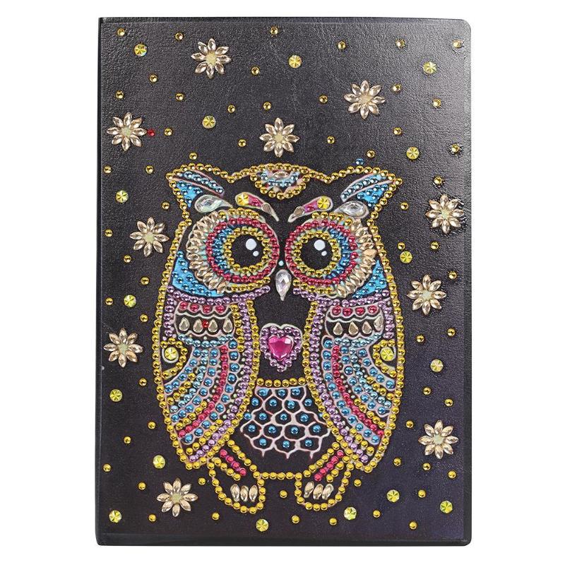Cuaderno de dibujo de diamantes transfronterizos 5d punto diámetro pintura pegatinas de sexo opuesto mariposa DIY manual cuaderno de notas de cristal