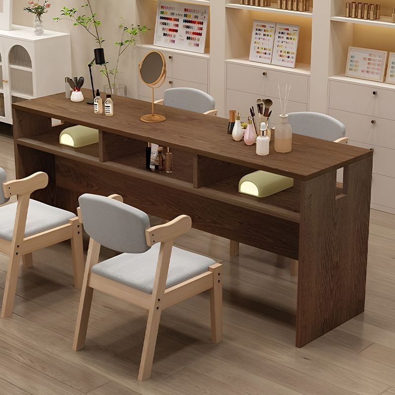 Nail table, Chinese-style table, fashionable and trendy, specialized table for nail salons, single or double person, economical, vintage style nail station