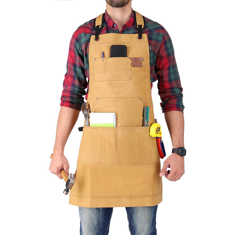 Amazon lienzo grueso delantal moderno simple ajustable electricista carpintería ropa de trabajo herramienta de mano delantal al por mayor